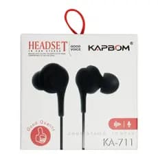 Fone de Ouvido com fio Kapbom Com Microfone Cor Branco Ou Preto