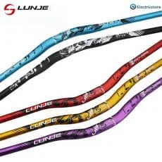 LUNJE guidão de bicicleta em liga de alumínio 720-780mm, nível de corrida profissional preto