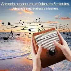 Kalimba 17/21 Chaves Piano Dedo Instrumento Percussão