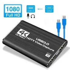 Placa Captura De Vídeo 4k 1080p 60fps Full Hd Usb 3.0 Hdmi