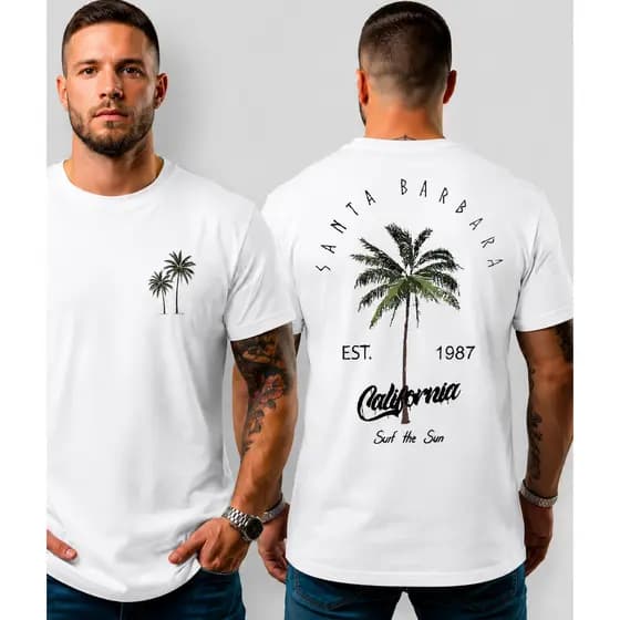 Camisetas Masculinas, Camisa Adulto, Camisetas Estilosas, Camisetas Casual, Coqueiro, Camiseta DTF