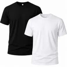 Kit 02 Camiseta Masculina Lisa Básicas - Camisetas Slim - Kit Camiseta 100% Algodão - Camisa Variada