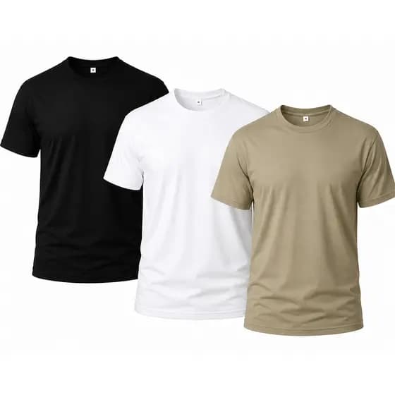Kit 03 Camisetas Masculina Lisa Básicas - Camisetas Slim - Kit Camiseta 100% Algodão - Cores