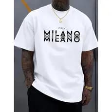 Camisetas Masculina Premium  100% Algodão / Camisa Adulto - Modelo Itália - Estilo Casual