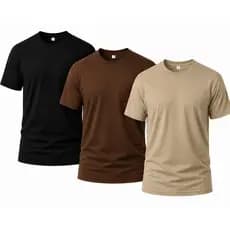 Kit 03 Camisetas Masculina Lisa Básicas - Camisetas Slim - Kit Camiseta 100% Algodão