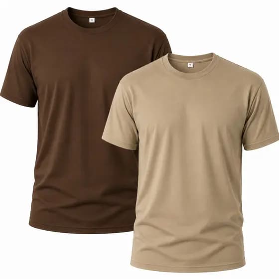 Kit 2 Camiseta Masculina Lisa Básicas - Camisetas Slim - Kit Camiseta 100% Algodão - Camisa Variada