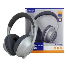 Fone De Ouvido Sem Fio Bluetooth Headset Wireless Cor Cinza