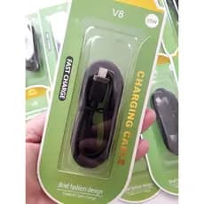 Cabo Carregador Celular Dados Veloz Turbo V8 Micro Usb 25w Cor Preto