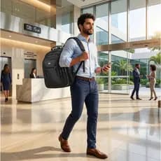 Mochila Antifurto para Notebook com Cabo de Aço,USB, Impermeável, Grande e Brinde de Carteira