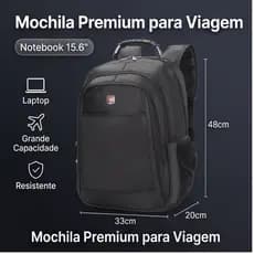 Mochila Grande para Viagem e Faculdade Mochila para Notebook Resist Mochila Unissex Bagagem de Despacho Dia Escritório