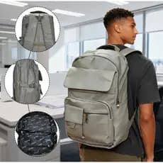 Mochila Escolar Juvenil Unissex Média Courvin Bolsos Casual Trabalho Faculdade Dia a Dia
