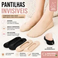 meia curta feminino，Meia Invisível Feminina Antiderrapante com Silicone | Confortável, Respirável, | Kit 4 Pares