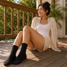 Meia Feminina Alta Algodão Kit 5/10 Pares Confortável Para Tênis Uso Diário