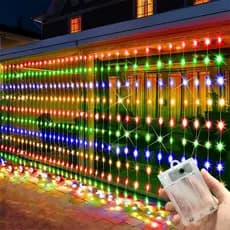 Luzes de Natal LED 50m 240 LEDs a Bateria – Cor Aleatória – Cordão de Luzes Decorativas para Casa, Jardim e Festas