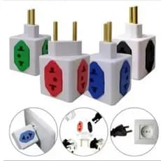 Adaptador Tomada Cubo 4 Entradas 10A Bivolt Padrão Brasileiro