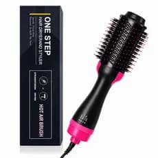 Escova Secadora 3 em 1 Profissional Alisa Seca Modela Cabelo Anti Frizz 110V Potente Elétrica Rápida