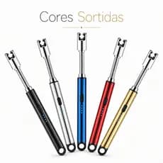 Acendedor de Fogão Elétrico Recarregável USB Plasma Flexível 360º Isqueiro para Fogão Velas Churrasqueira Camping