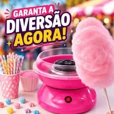 Máquina Algodão Doce Portátil Rosa Mini Festa Infantil Eventos 110V Qualidade Profissional