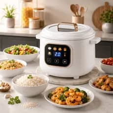 Panela Elétrica Viccoli Multifuncional Antiaderente 1,5L Arroz Sopa Legumes no Vapor 110V Com Tampa