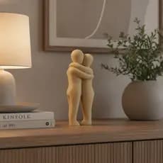 Estátua Escultura Casal Minimalista – Peça Decorativa Elegante Sofisticada. Namorados, presente para casal, decoração