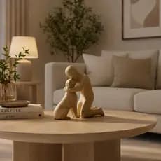 Estátua Cachorro Love Decoração para Sala Escritório Minimalista Donos de Pet Escultura Amo Meu Cachorro, Pet