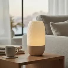 Luminária de Mesa 3D Abrigo Bivolt Abajur Decorativo Lâmpada LED Quente Minimalista Japonês