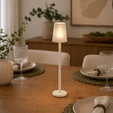 Luminária Aura de Mesa com Vela LED Luz Quente Abajur Decorativo Quarto Sala Mesa de Cabeceira Mesa Posta Presente