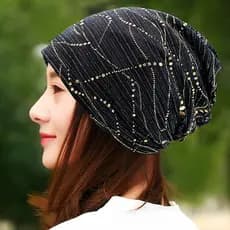 Chapéu feminino verão Baotou boné versão coreana moda Casual pilha boné fino quimioterapia boné primavera outono Nightca