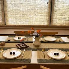 Corda de papel tecido isolamento térmico esteira cor combinando juta Placemat Semi-feito à mão máquina tecido borla deco