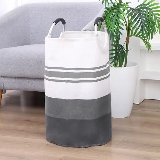 Cesta de roupas sujas dobrável para uso doméstico, grande capacidade, alça de alumínio, armazenamento de roupas sujas, b
