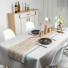 Toalha de mesa descartável de PVC, toalha de mesa simples à prova de óleo, toalha de mesa de natal tecida de alta qualid