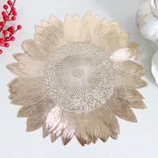 Novo produto girassol dourado Placemat pvc à prova dwaterproof água óleo isolamento térmico tapete de mesa Cross-Border