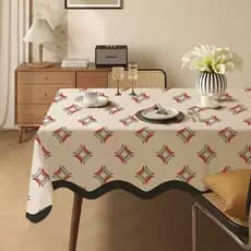 Toalha de mesa leve e luxuosa, estilo simples, tecido de alta qualidade, lavável, mesa de centro doméstica, capa Anti-po