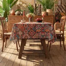 Novo estilo boêmio estilo étnico impresso toalha de mesa doméstica retangular Anti-poeira pano sala de estar mesa de cen