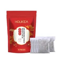 Houkea saco de banho de ervas para pés, confortável, diário, limpeza suave, hidratante, ingredientes de ervas, cuidados
