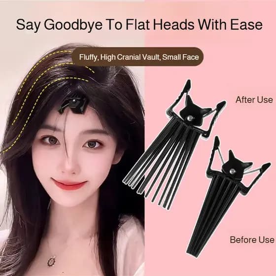 [Sem Marcas] Presilha para dar volume à raiz do cabelo na coroa da cabeça, Invisível/Franja/Presilha