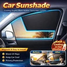 [Redução de Calor] Magnetic Blackout Car Sunshade/Cortina para Carro/Bloqueio UV/Proteção Solar