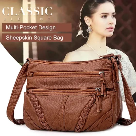 [Conforto Diário] Bolsa de Ombro/Crossbody PU para Mulheres/Mães Leve e Durável