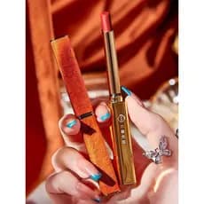 Luz francesa luxo amor cavalo laranja batom copo antiaderente de longa duração pequeno tubo fino fosco liso rosto clarea