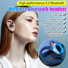 [Versão Bluetooth 5.2] Fones De Ouvido Anti-Queda Para Exercícios/Fones Bluetooth/Intra-Auricular