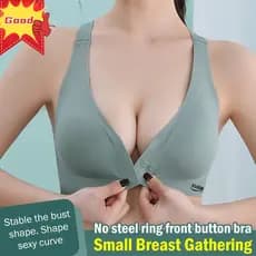 [Conforto e Elegância] [Fecho Frontal Prático] Sutiã Push-Up/Feminino/Sutiã de Renda/Confortável