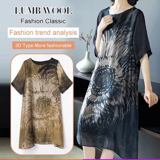 [Confortável e Fresco] Vestido De Verão Para Mulheres Idosas - Moda Feminina/Tamanho Grande/Estilo Elegante