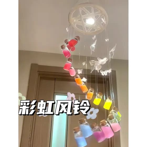 Arco-íris sinos de vento borboleta pacote de Material diy artesanal presentes de alto valor para amigos decoração orname