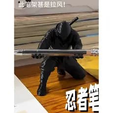 Preto Samurai caneta titular impressão 3D Ninja figura mais leve ornamentos de levantamento criativo na moda jogar Deskt