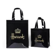Bolsa de compras britânica em PVC, à prova d'água, grande capacidade, ecologicamente correta, bolsa de ombro, bolsa femi