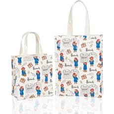 Bolsa Tote Patin Bear com fundo branco Bolsa de peça única Bolsa de armazenamento à prova d'água