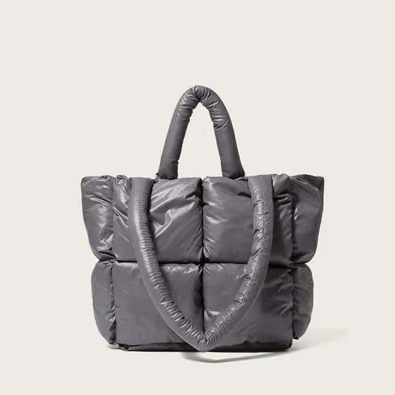 Yiyang Home Life Store Down Bag Feminino Nicho Design Checkerboard Bolsa Espaço Algodão Bolsa nas Axilas