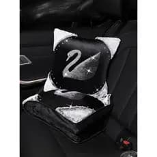 Travesseiro de carro High-End diamante-incrustado cisne dupla utilização dobrável colcha multifuncional carro travesseir