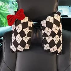 Encosto de cabeça do carro Bowknot assento de encosto de cabeça do carro respirável pescoço travesseiro Premium feminino