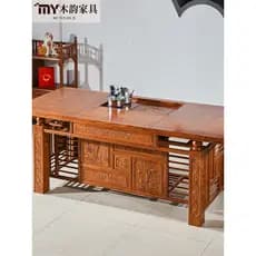 Mesa de chá de jacarandá combinação sala de estar madeira maciça ouriço chinês vermelho sândalo escritório mesa de chá m